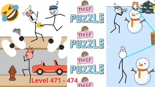 Thief puzzle game. Level 471 - 474. 😆👍 #thiefpuzzle