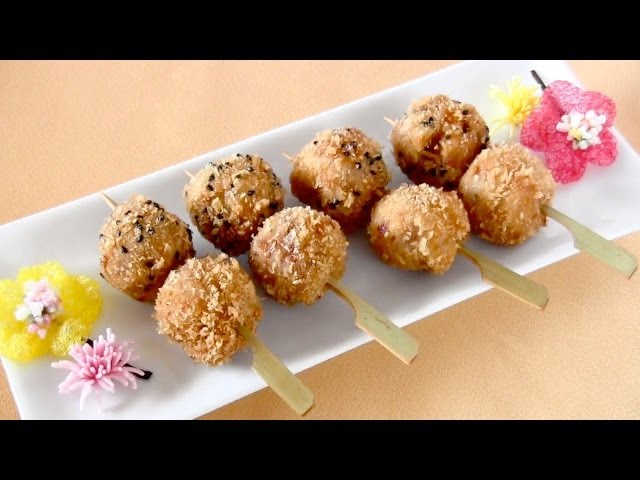 Bite-Sized Cheese Cutlet Balls (Dango Kushikatsu) お団子風チーズ串かつ - OCHIKERON - CREATE EAT HAPPY | ochikeron