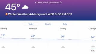 Winter Weather Advisory Until Wed. 6:00 PM, CST