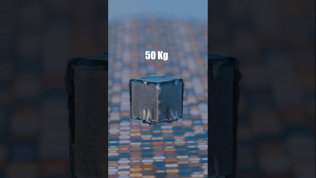 1kg vs 100kg 3D Cloth Simulation        