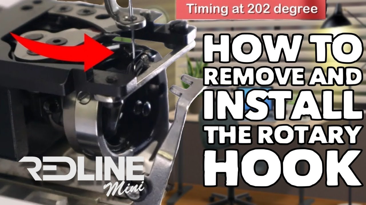 How to remove and install the rotary hook in the Redline Mini - YouTube