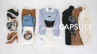 12 items, 60 outfits BUSINESS CASUAL CAPSULE WARDROBE 2022 | summer work outfits | Miss Louie