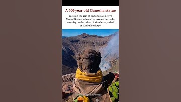 "700-Year-Old Ganesha Statue on an Active Volcano 🌋🙏"