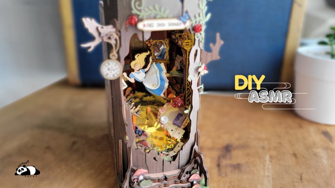 Building Rolife Fall Into Wonder Book Nook ASMR ✨ | Alice in Wonderland Miniature | No Talking