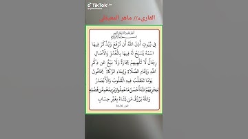 قرآن كريم بصوت الشيخ ماهر المعيقلي سوره النور