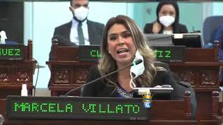 Diputada Marcela Villatoro y de Nuevas Ideas protagonizan enzarzada discusión en el Pleno por EE.UU.