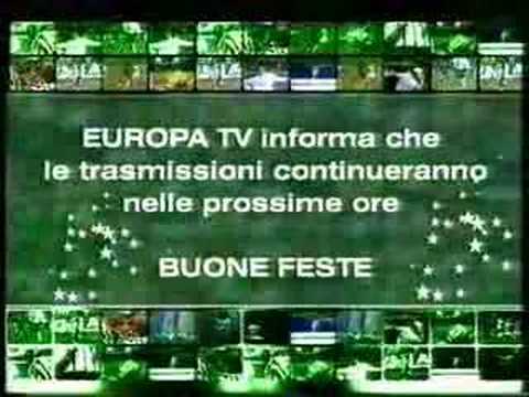 EUROPA TV - Cartello annuncio partenza trasmissioni (2003)