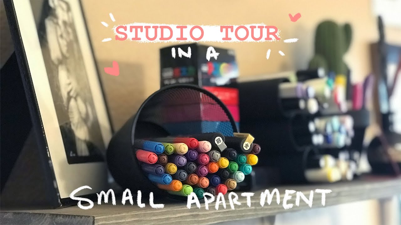 Small Studio Tour || Art Studio Space in an Apartment || Izzy Sneed