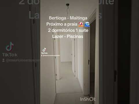 Vídeo do imóvel — Apartamento em Bertioga, bairro Maitinga, próximo a praia, 2 dormitórios sendo 1 suíte, ampla sacada gourmet, residencial com lazer, piscina