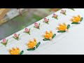 Very pretty flower stitch tutorial for beginners / কিউট ফুল তৈরি