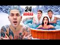 24 HORAS en un JACUZZI en la NIEVE