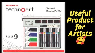 Isomars 9 Rotring Pens set for Artist. It's very useful product for buy link chk description 👍🤩 Net Worth