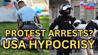 USA Protesters Campus Arrests Equal to What Russia is Accused Of? | Hypocrisy at it's Best screenshot 3