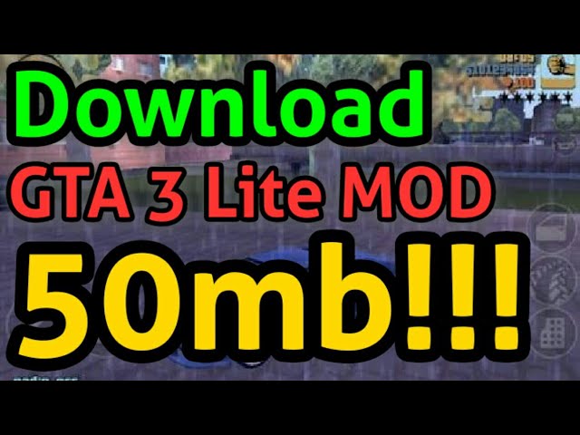 O Incrivel GTA de 37MB - GTA 3 LITE v2 