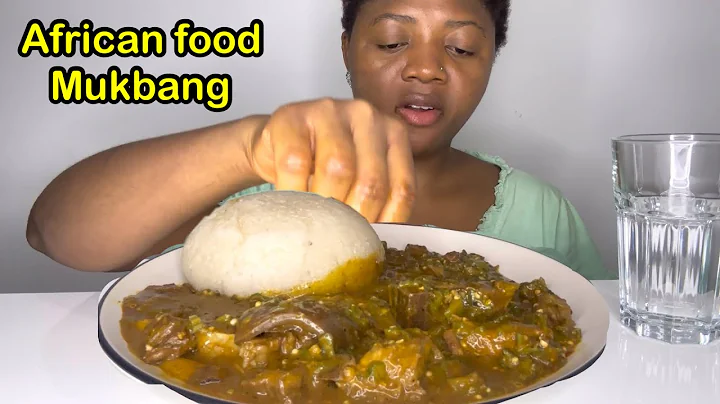 THIS ONE TASTES DIFFERENT || ASMR OKRO SOUP AND FUFU MUKBANG || NIGERIAN FOOD MUKBANG