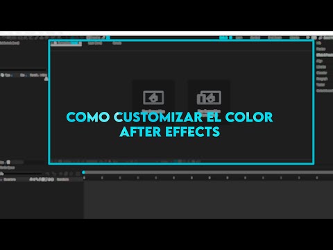 Como cambiar el color de ae || Tutorial After Effects