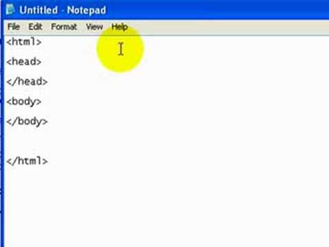 HTML Tutorial Part 2 - The Basic Format of an Html Document