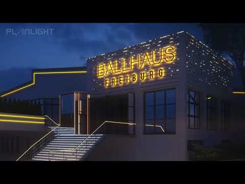 Ballhaus Freiburg: Animation Außenfassade I LICHT I PLANLIGHT GmbH