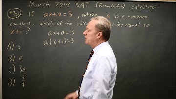 SAT March 2019: Linear equations - question #4-30