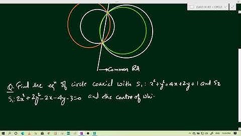 LEC-15: CIRCLES | COAXIAL SYSTEM | ORTHOGONALITY