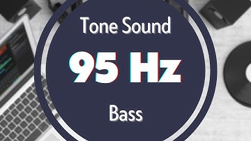 95 Hz Clear Bass Sound. Tone Audio Signal. Sine Waveform