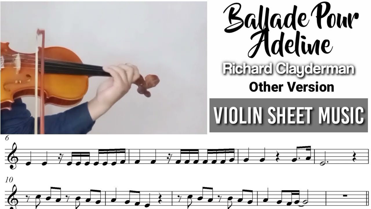 Free Sheet || Ballade Pour Adeline - Richard Clayderman || Violin Sheet Music