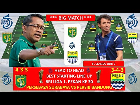 SUPER BIG MATCH, PERSEBAYA VS PERSIB BANDUNG, HEAD TO HEAD Prediksi Best line up , AYO SIB SEMANGAT