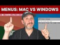 Windows menus vs the mac menu bar