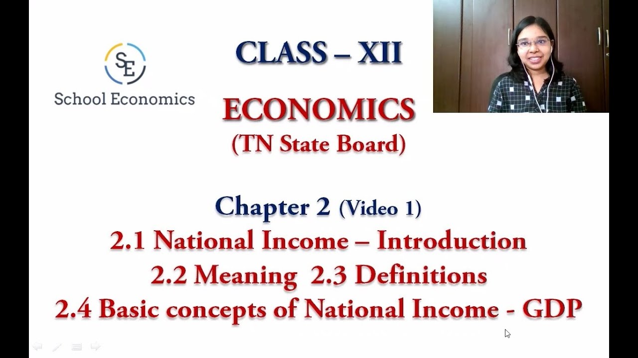 Class 12 (TN State Board) Economics Chapter-2 - National Income | GDP ...