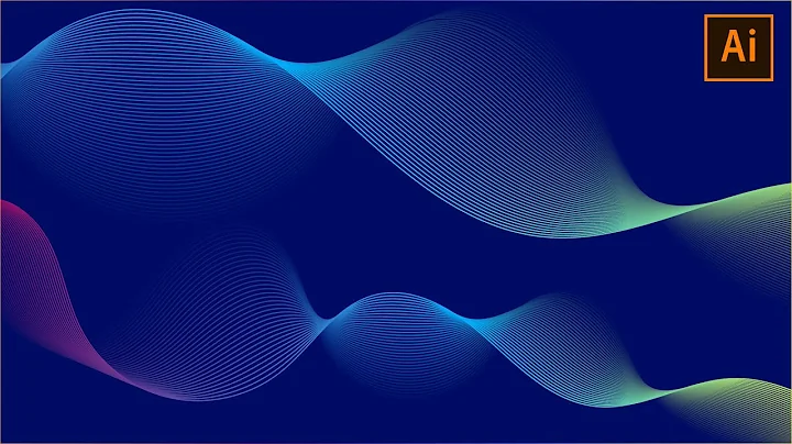 How to make abstract waves in Adobe illustrator | Abstract Background Design | Illustrator tutorial