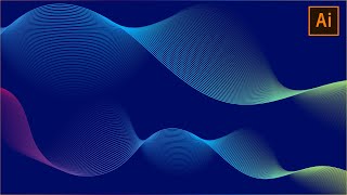 How to make abstract waves in Adobe illustrator | Abstract Background Design | Illustrator tutorial screenshot 3