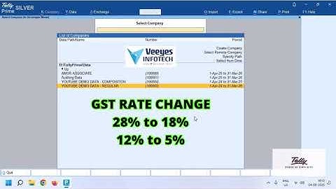 New gst rate change | 18% | 5% | TallyPrime 6.1 Training | Tamil | தமிழ்