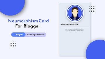 How to add Neumorphism Card for Blogger | Neumorphism | Wolv Themes
