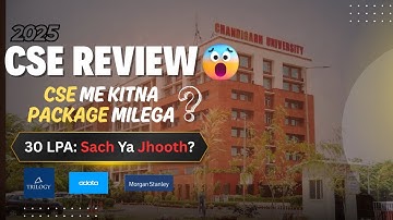 Chandigarh University CSE Placements | cse review | 30 Lpa ka sach?
