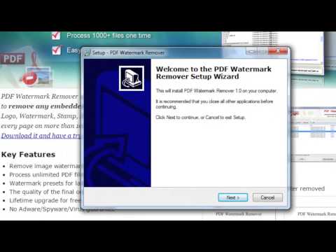 การใช้งาน Pdf Watermark Remover ลบลายน้ำใน PDF