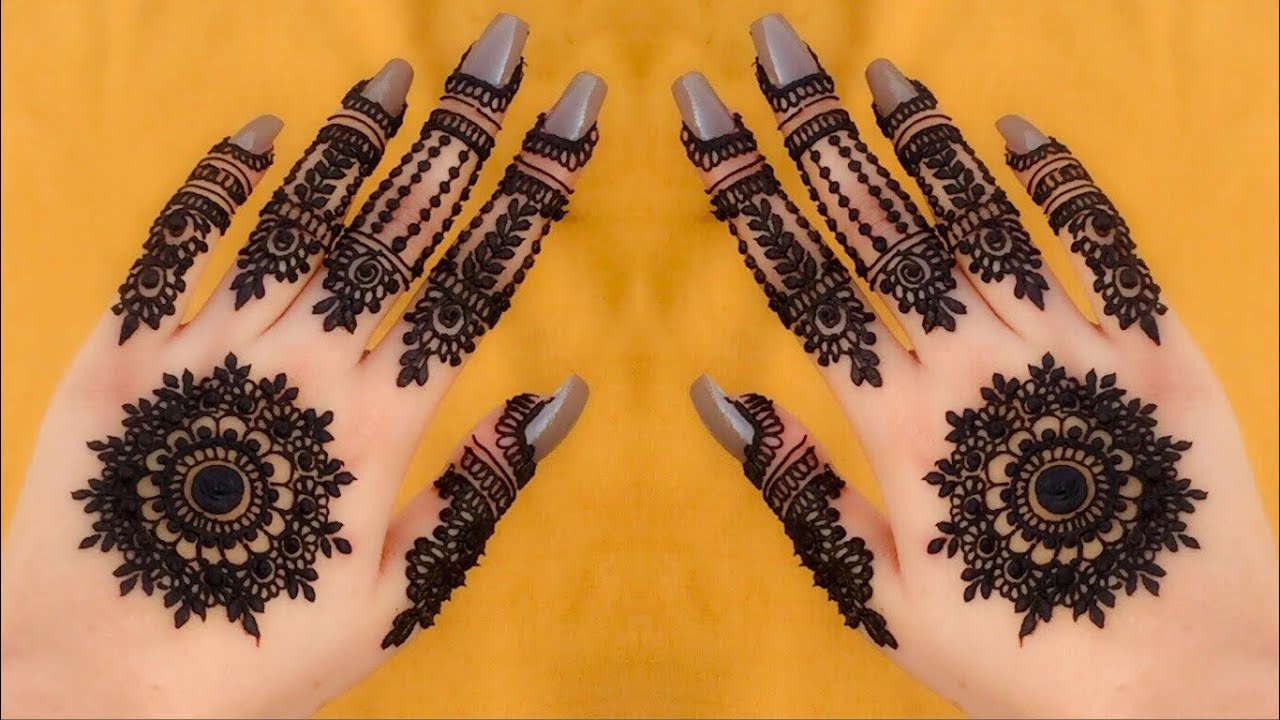 New back hand henna mehndi design | Simpe mehndi design for eid 2020 | hennabysid