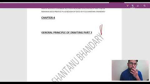 DRAFTING PLEADING AND APPEARANCE NEW SYLLABUS ICSI CS PROFESSIONAL CHAPTER 4 PART 3 DEED FORMAT