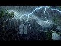 INSOMNIA RELIEF (Relax &amp; Fall Asleep) with Strong Rainstorm on Tin Roof &amp; Powerful Thunder at Night
