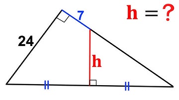 Calculate the height h | Important Geometry and Algebra skills explained