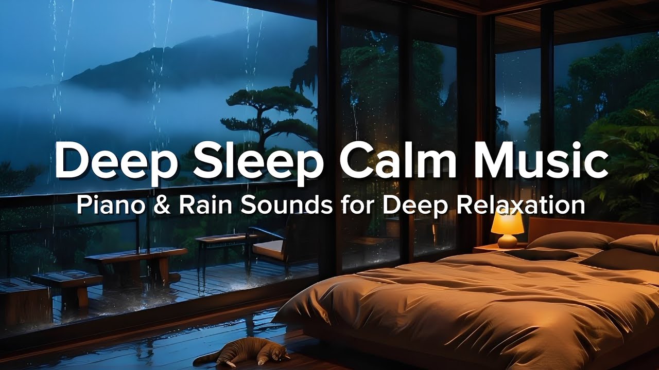 Relaxing Rain Sounds & Piano Music for Deep Sleep and Stress Relief ...