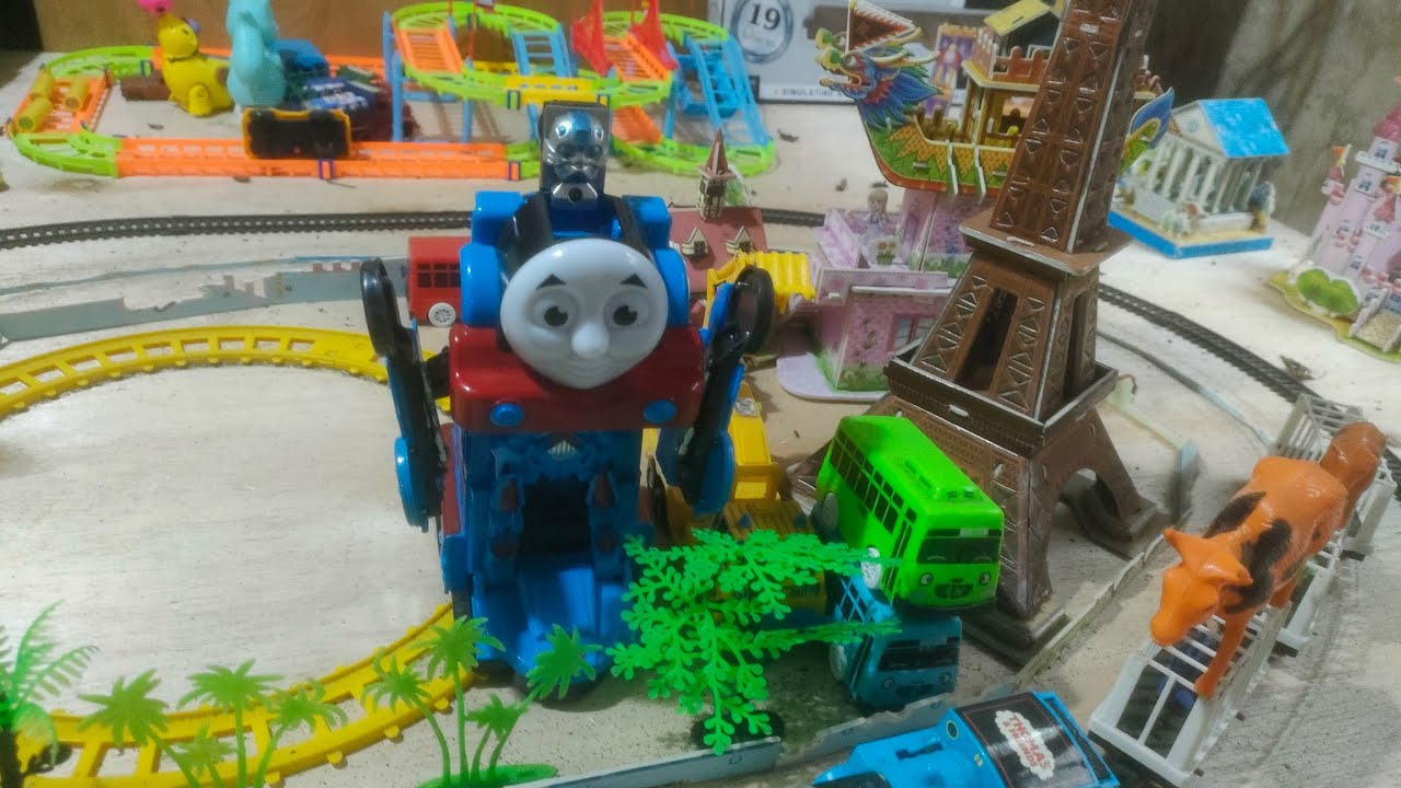 Robot Sapi Api robot kereta api 🔥 sapi moo naik kereta api biru - YouTube