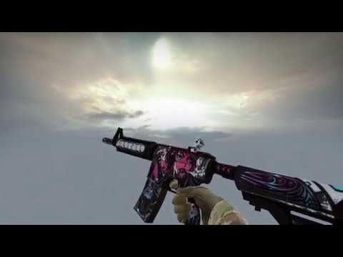 Counter strike Offensive M4A4 Neonoir (Battle-Scarred) - YouTube