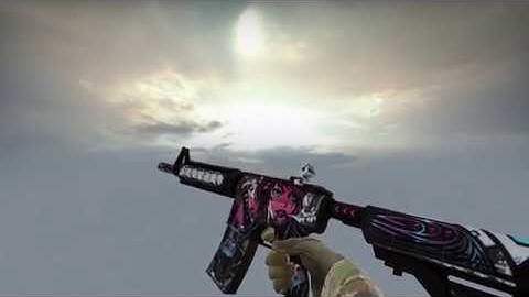 Counter strike  Global Offensive M4A4 Neonoir (Battle-Scarred)