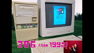 386 SX-33 from 1992 running Windows 3.1! (First Look!)