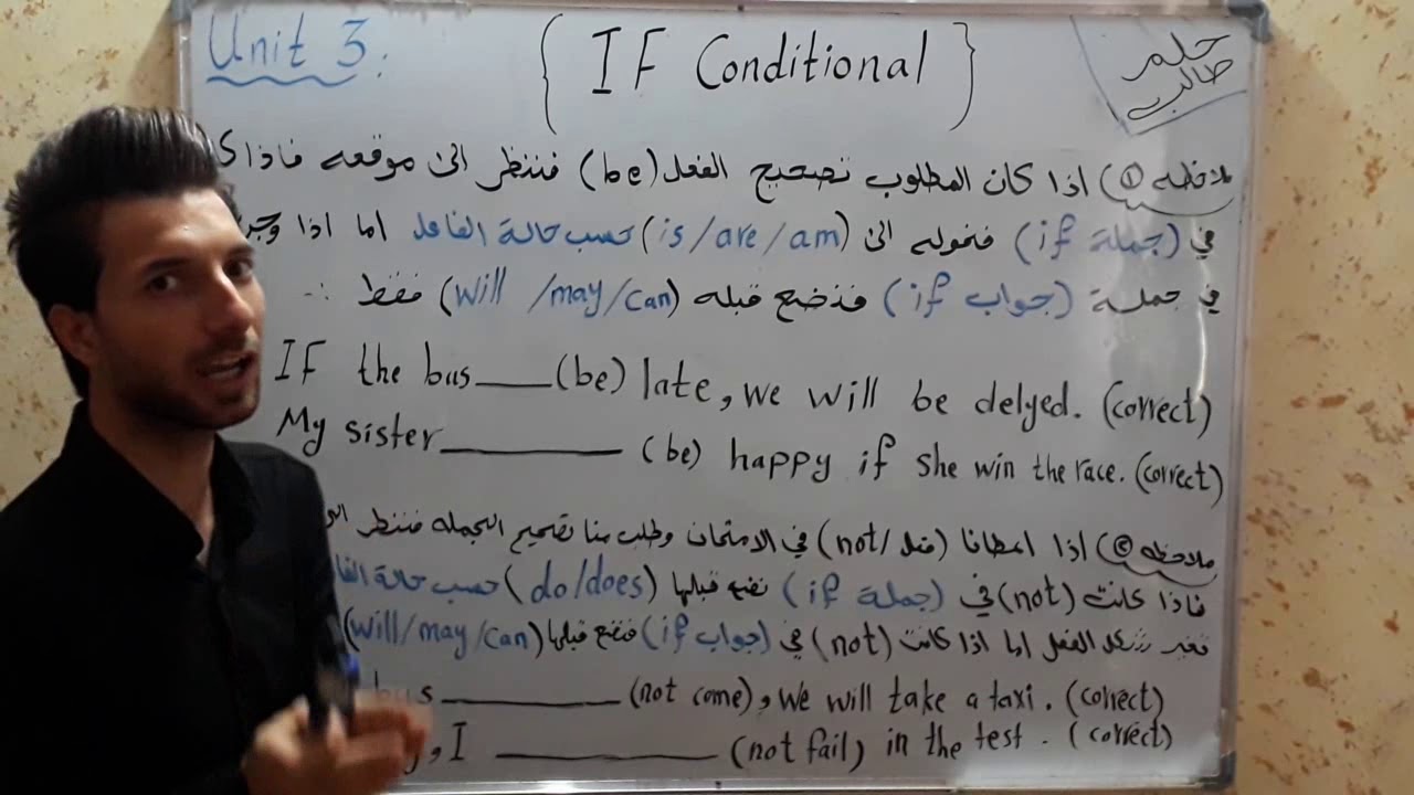 انكليزي سادس اعدادي..اليونت الثالث...الدرس  3  #الشرطية If _ حالة First