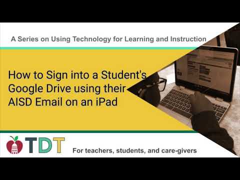 Signing into Google Drive on your iPad - Help Desk