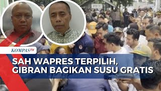 Sah Ditetapkan Sebagai Wakil Presiden Pilpres 2024, Gibran Bagi Susu Gratis