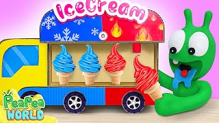 Pea Pea Explores Hot and Cold Ice Cream Truck - Pea Pea World - Cartoon for kids