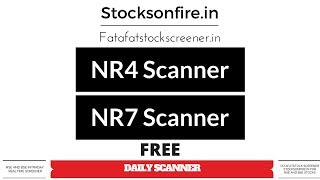 FataFat Stock Screener :  NR7 and NR4 Screening