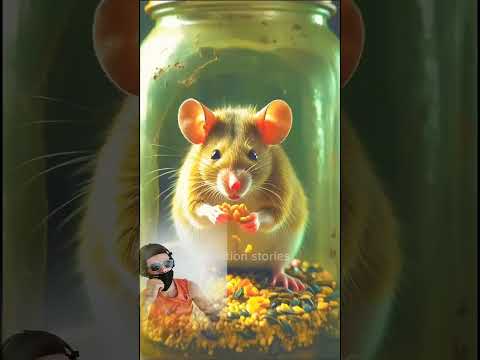 سقط فار في جرة مليئة بالحبوب 